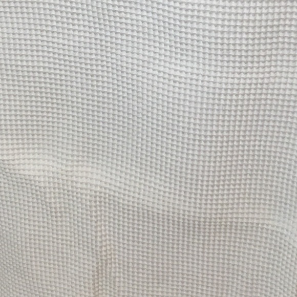 White Waffle print shower curtain - Picture 3 of 4